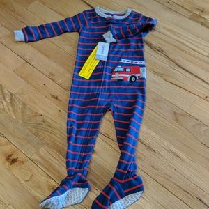 NWT footed fire truck pajamas